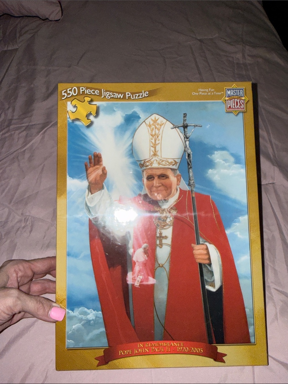 MasterPieces 550-Piece Pope John Paul II Jigsaw Puzzle - Red, White, Gold